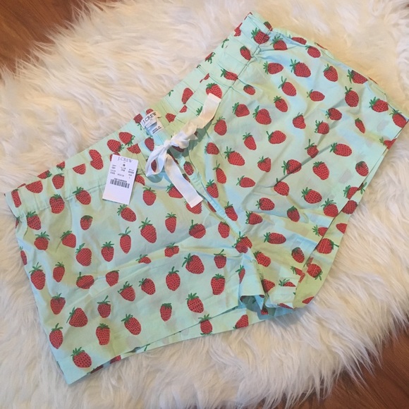 Nwt J Crew Factory Strawberry Print Pj 